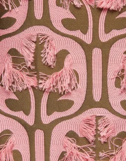 Column DressGrove Kaki/Pink in Jacquard