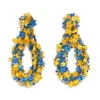 Confetti Hoop EarringsSolid Yellow in Macro Flower