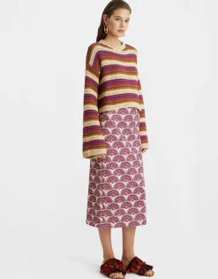 Crop SweaterMulticolor Ivory in Cable Chain