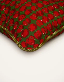 Cushion (45X45)Cherries Verde in Cotton Honan