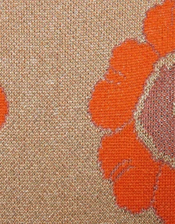 Daisychain Mini CardiganOrange & Gold in Jacquard Lurex