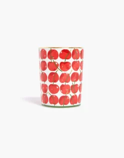 Decorative CupCherries Ivory in Porcelain