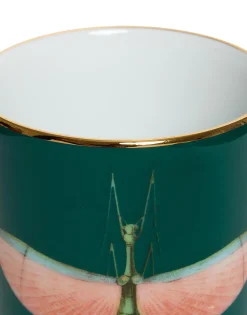 Decorative CupLibellula Green in Porcelain