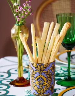 Decorative CupViolet Garland in Porcelain