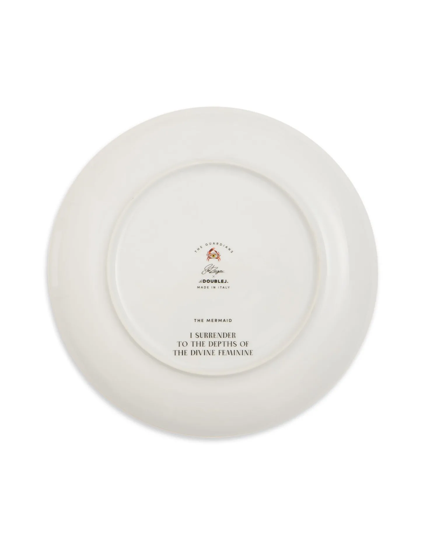 Decorative PlateThe Mermaid Bordeaux in Porcelain