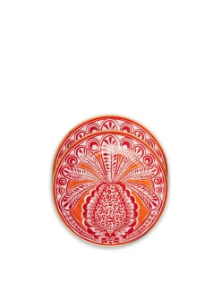 Dessert Plate Set of 2Big Pineapple Arancio in Porcelain