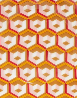 Dessert Plate Set of 2Cubi Oro in Porcelain