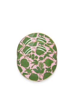 Dessert Plate Set of 2Wildbird Rosa/Verde in Porcelain