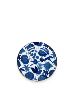 Dessert Plate Set of 2Wildbird Blu/Bianco in Porcelain