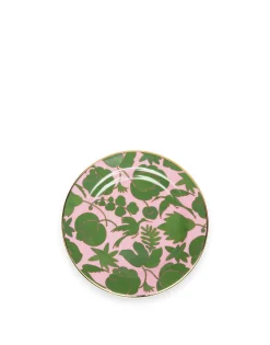 Dessert Plate Set of 2Wildbird Rosa/Verde in Porcelain