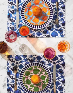 Dessert Plate Set of 2Wildbird Rosa/Verde in Porcelain