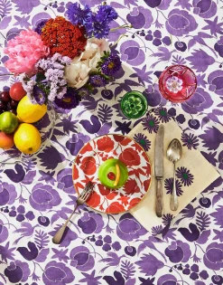 Dessert Plate Set of 2Wildbird Rosso/Bianco in Porcelain