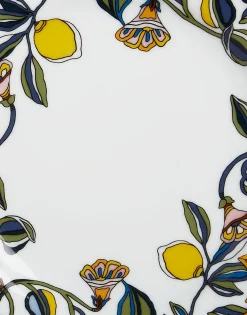 Dessert Plates Set Of 2Borboni White in Porcellain