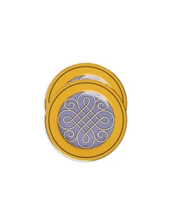 Dessert Plates Set Of 2Cortile Yellow in Porcelain