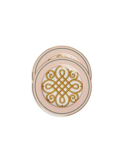 Dessert Plates Set Of 2Cortile Pink in Porcelain
