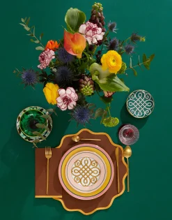 Dessert Plates Set Of 2Cortile Pink in Porcelain