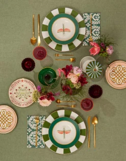 Dessert Plates Set Of 2Cortile Pink in Porcelain