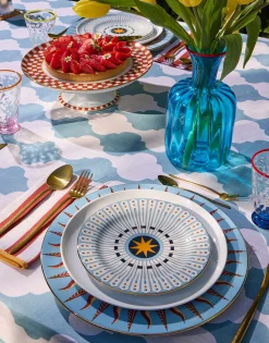 Dessert Plates Set Of 2Feria Sky Blue in Porcelain