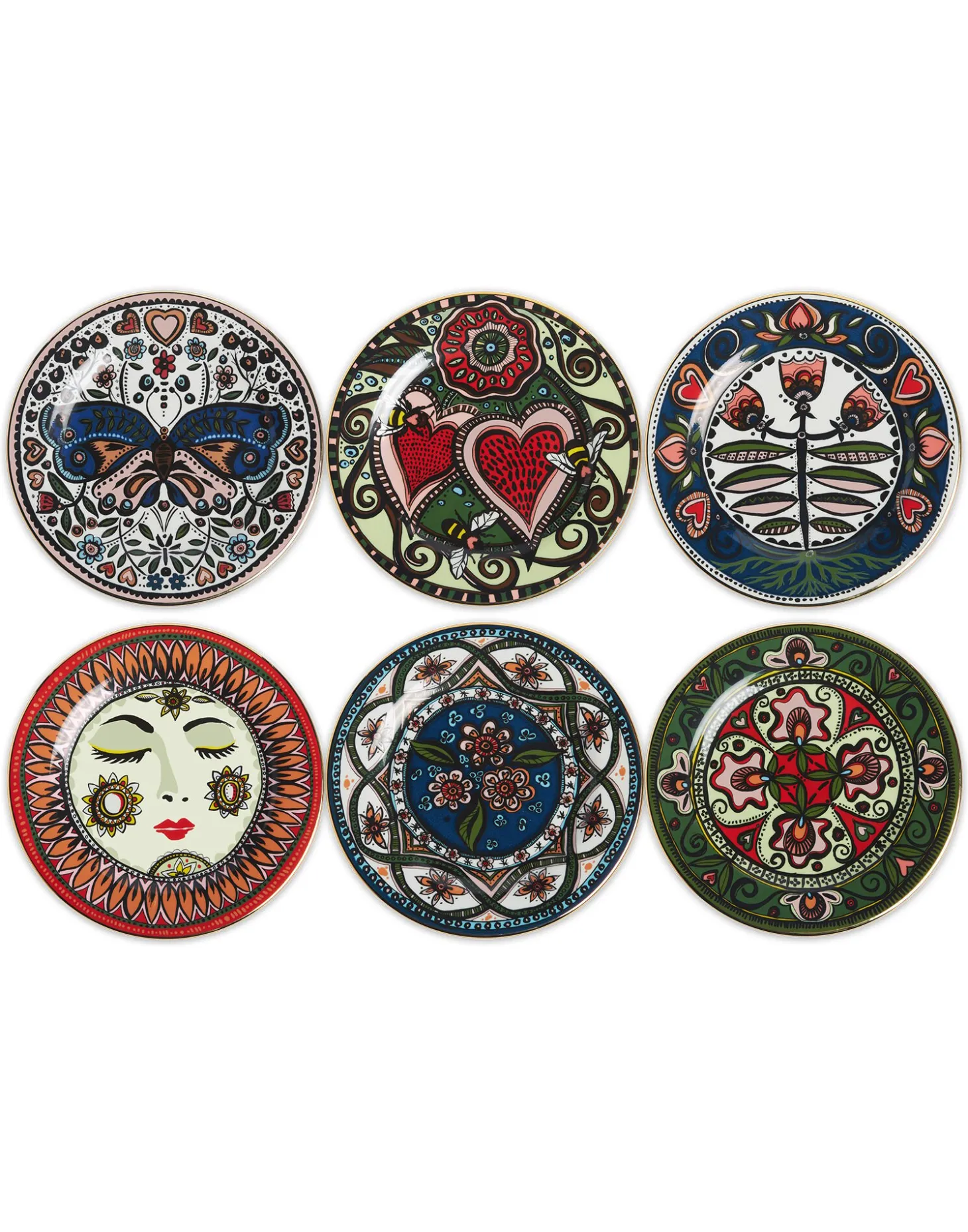 Dessert Plates Set Of 6Laduree Mix in Porcelain