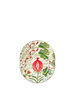 Dessert Plates Set of 2Pomegranate in Porcelain