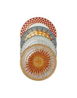 Dessert Plates Set Of 4Solar Multicolor in Porcelain