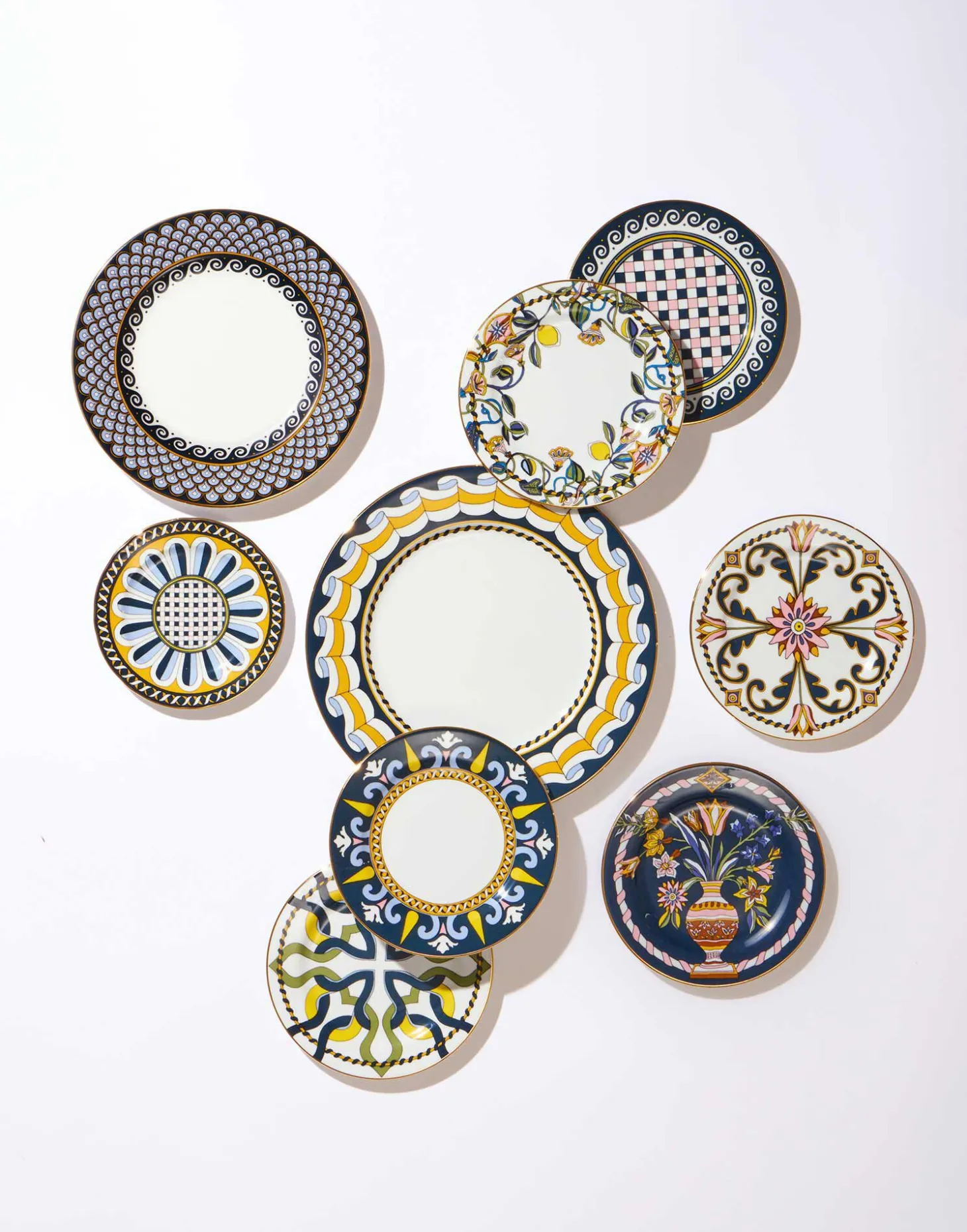 Dessert Plates Set Of 6Vesuvio in Porcelain