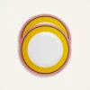 Dinner Plates Set Of 2Rainbow Yellow in Porcelain