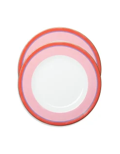 Dinner Plates Set Of 2Rainbow Rose in Porcelain