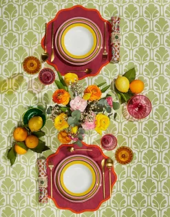 Dinner Plates Set Of 2Rainbow Yellow in Porcelain