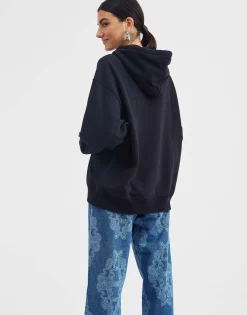 Discman HoodieBlack in Embroidered Jersey