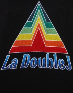 Discman HoodieBlack in Embroidered Jersey