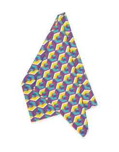 Dishtowel (50x70)Cubi Giallo/Fucsia in Cotton