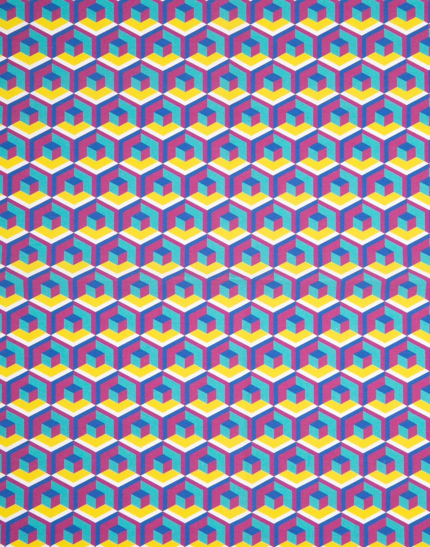 Dishtowel (50x70)Cubi Giallo/Fucsia in Cotton