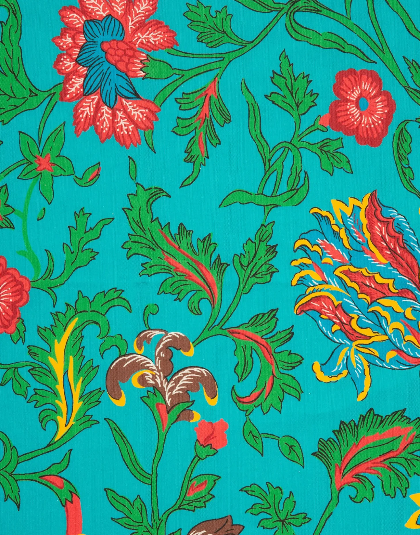 DishtowelDragon Flower Turchese in Cotton