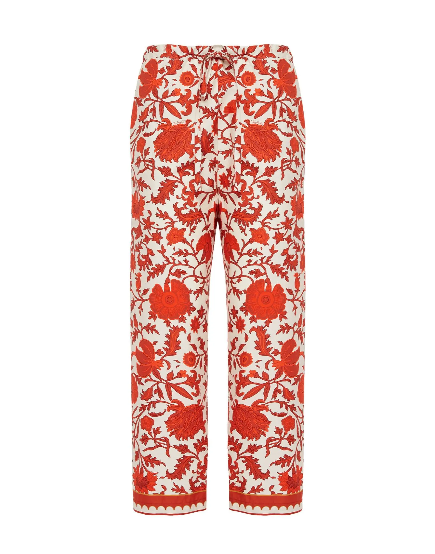 Drawstring PantsDragonflower Mini Red in Summer Poplin