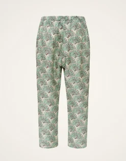 Drawstring PantsFans Mint in Silk Twill