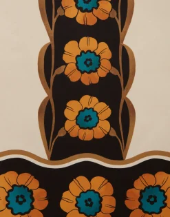 Drawstring SkirtDaisychain Placée Orange in Light Faille