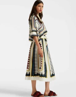 Drawstring SkirtDoric Plac&eacute;e Cream in Cotton Poplin