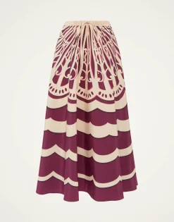 Drawstring SkirtFans Placée Purple in Faille