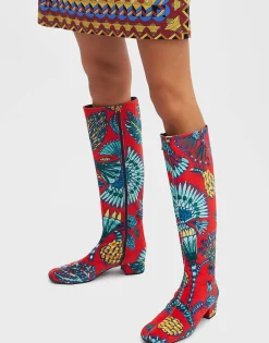 Edie BootsSicomore Red in Cotton Velvet