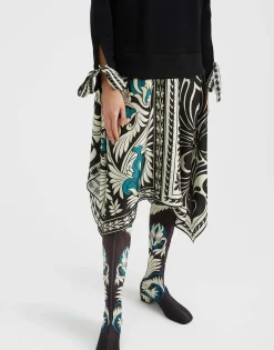 Edie High BootsMix Tiles Blue in Lycra