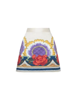 Edie SkirtTaormina Plac&eacute;e Ivory in Twill