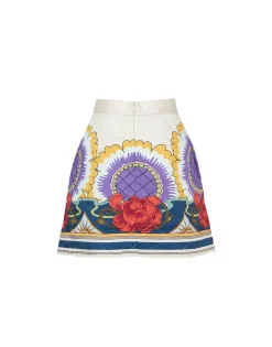 Edie SkirtTaormina Plac&eacute;e Ivory in Twill