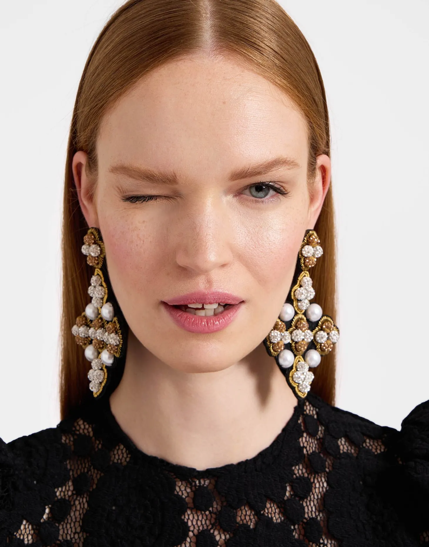 Ella EarringsSolid Gold in Mix Pearls