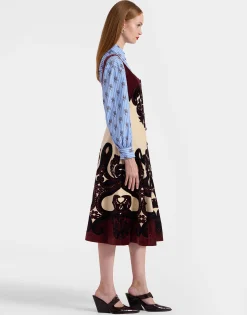 Ella Midi DressCorsini Placée Cream in Cotton Velvet