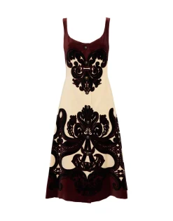 Ella Midi DressCorsini Placée Cream in Cotton Velvet