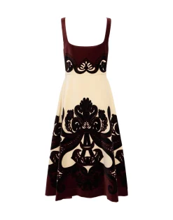 Ella Midi DressCorsini Placée Cream in Cotton Velvet