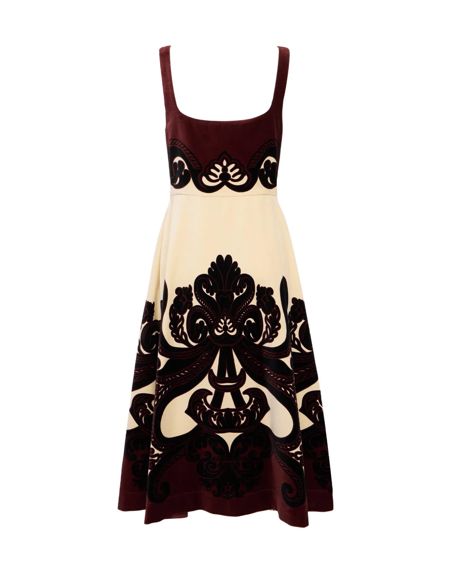 Ella Midi DressCorsini Placée Cream in Cotton Velvet