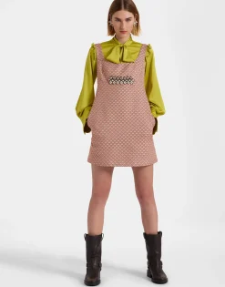 Ella Mini DressTulip Pale Pink in Jacquard Embroidered