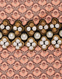 Ella Mini DressTulip Pale Pink in Jacquard Embroidered